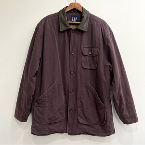 Vintage Gap Barn Coat / Chore Jacket in Brown Mens Large Flannel Lined